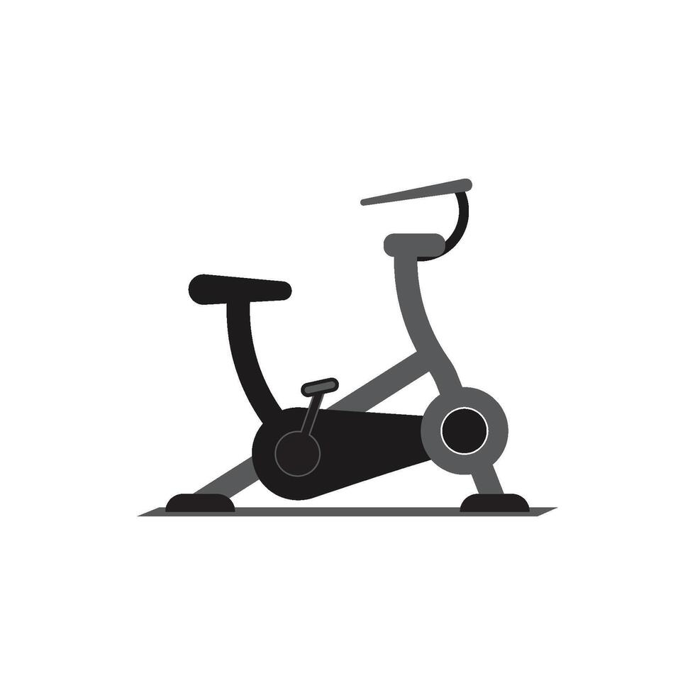 Exercise bicycle fitness symbol icon vector