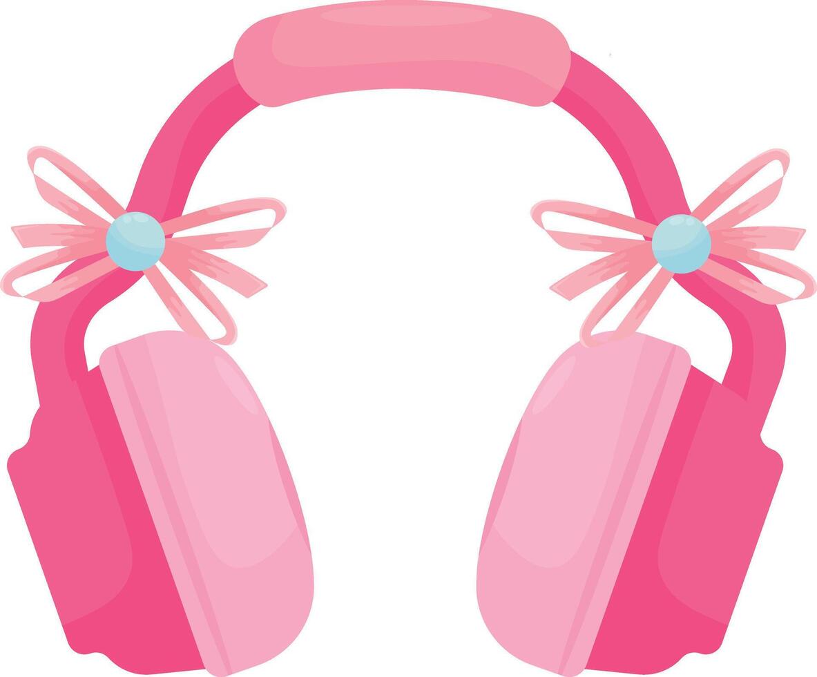 Headphones with Bows vector