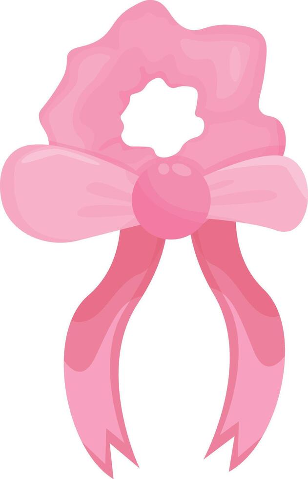 Hair Tie with Bow vector