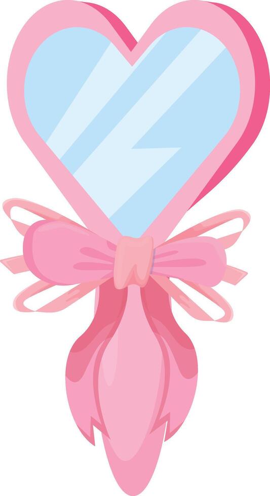 Bow Mirror Heart vector