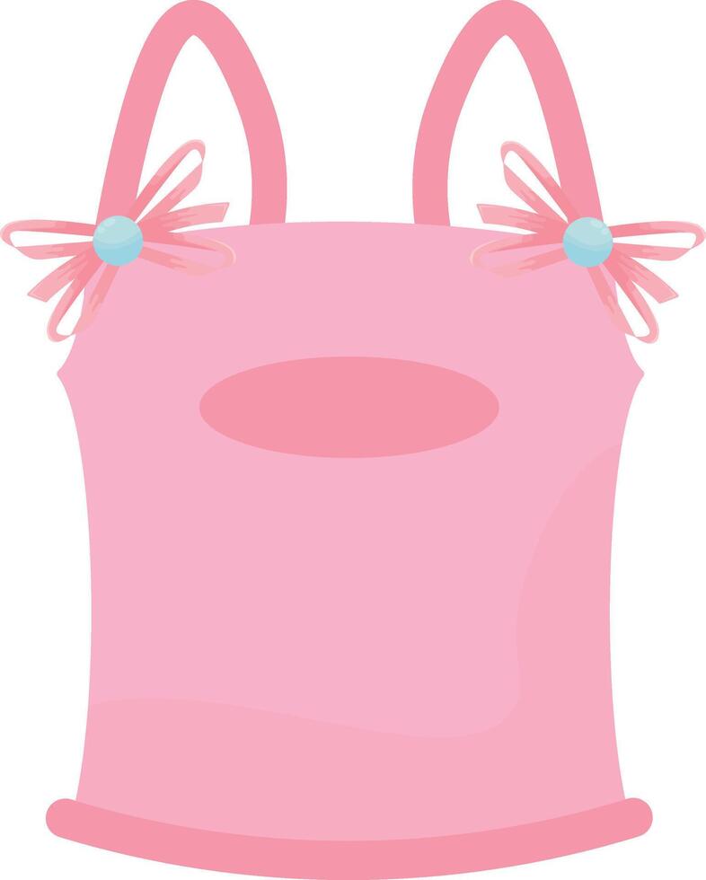 Pink Spaghetti Strap vector