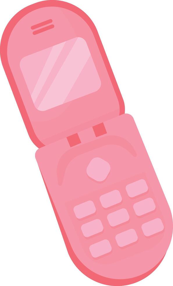 Pink Flip Phone vector