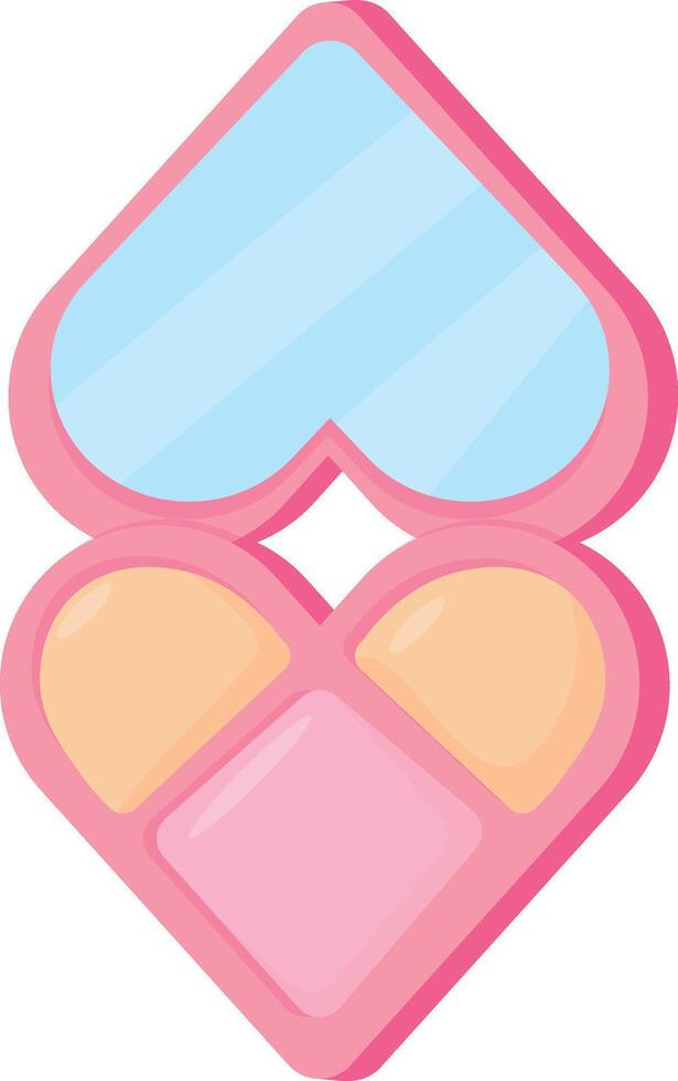 Pink Compact Makeup vector
