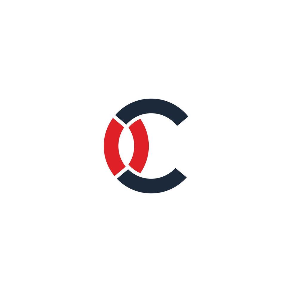 CO initial letter logo vector
