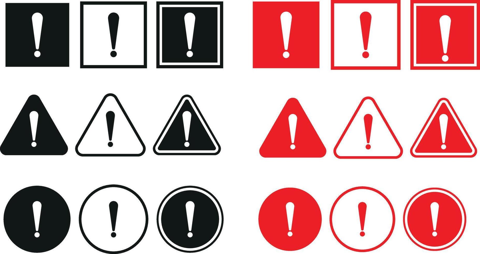 warning sign icon set vector