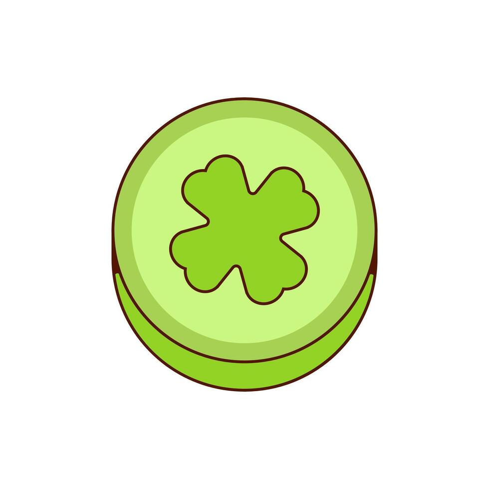 Ecstasy pill with green clover symbol isolated vector