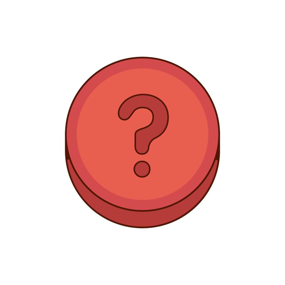 Ecstasy pill with red question mark isolated vector