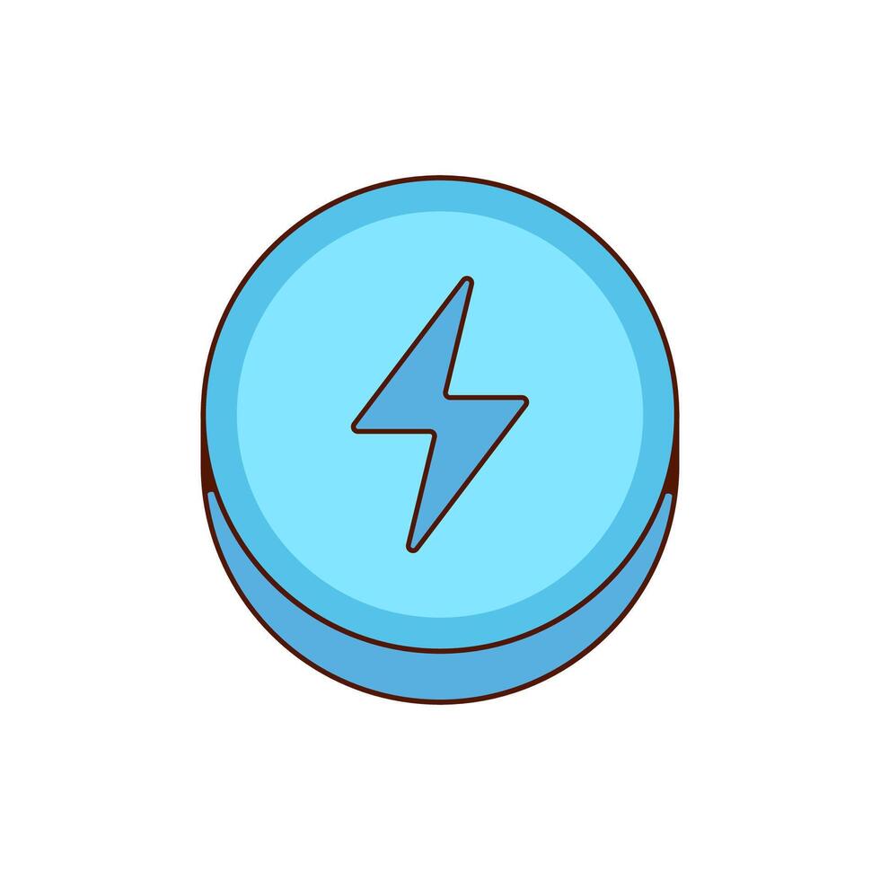 Ecstasy pill with blue lightning bolt symbol isolated vector