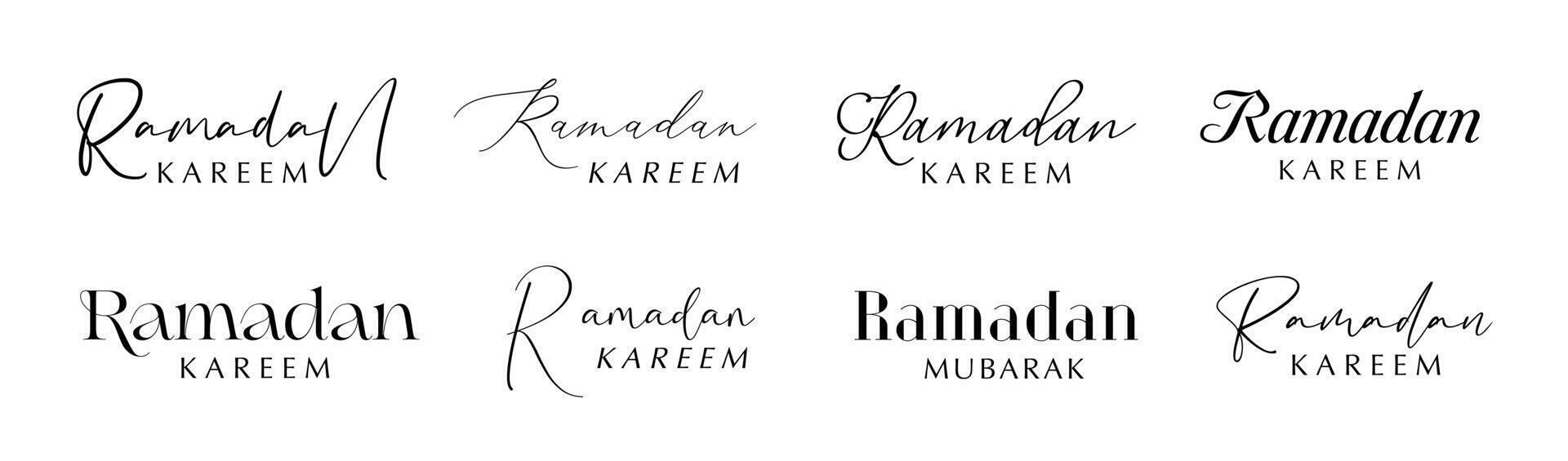 Ramadan Kareem sign modern typography vector