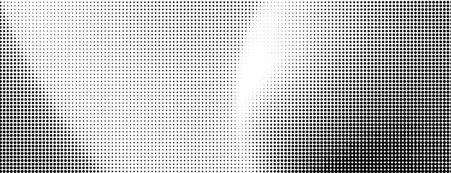 Halftone dot gradient background black white color vector