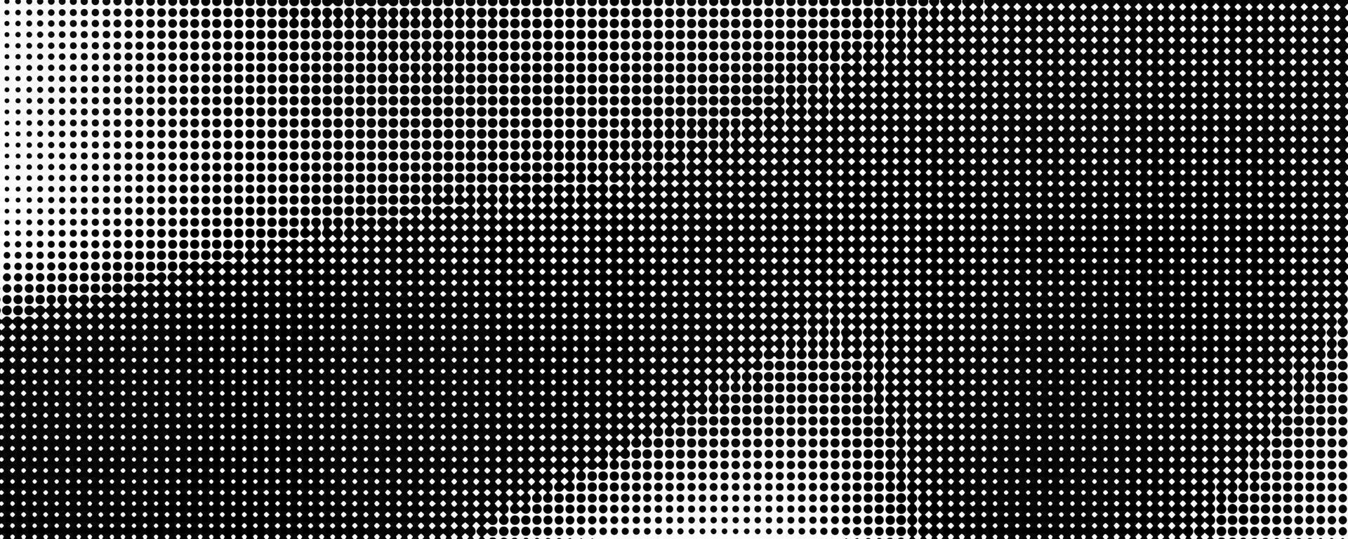 Dotted gradient background black white color vector