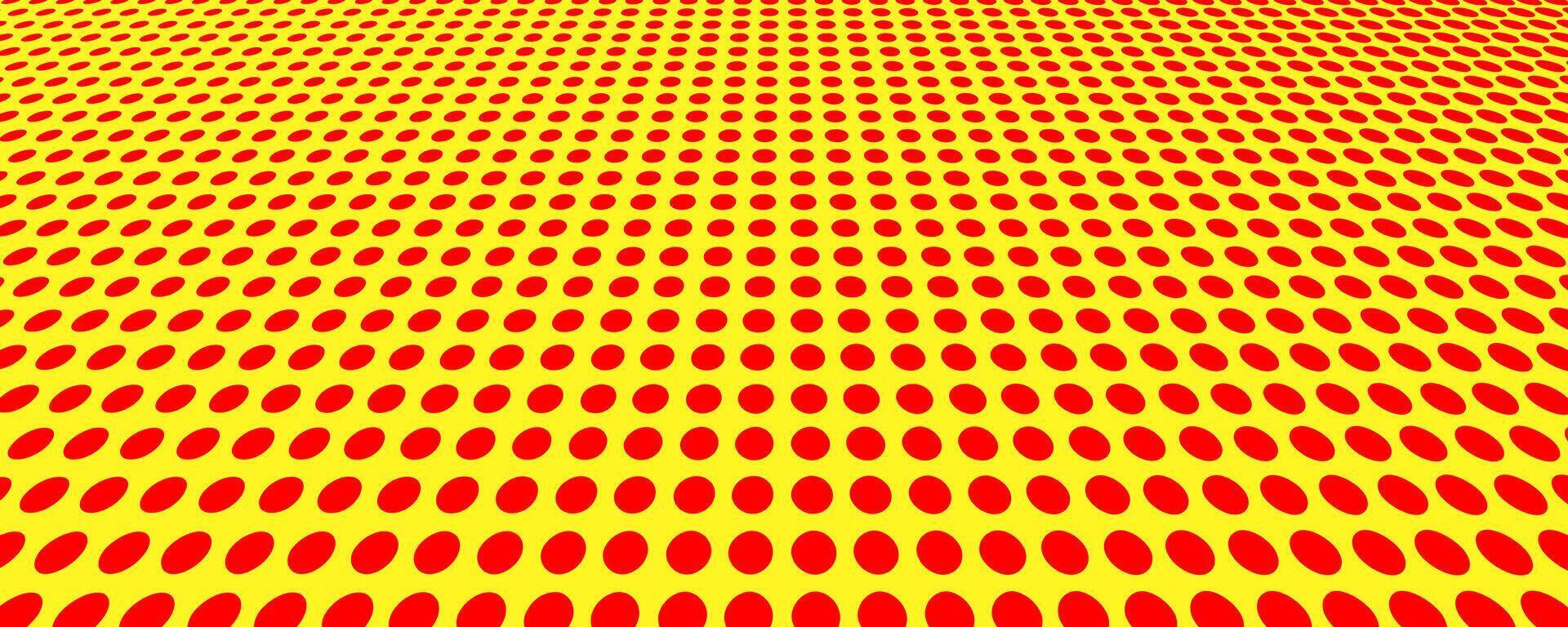 Dots background red yellow color vector