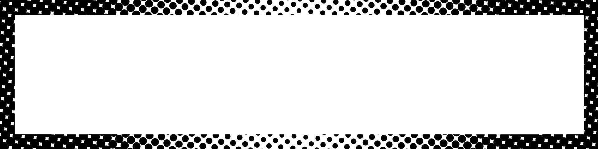 Dotted frame comic halftone rectangle grain vector