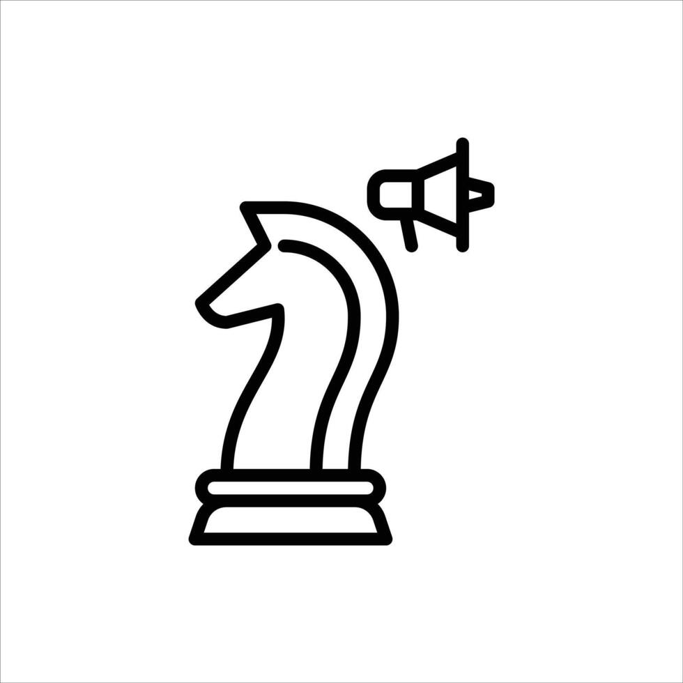 strategy marketing outline icon. marketing plan black line illustration. vector