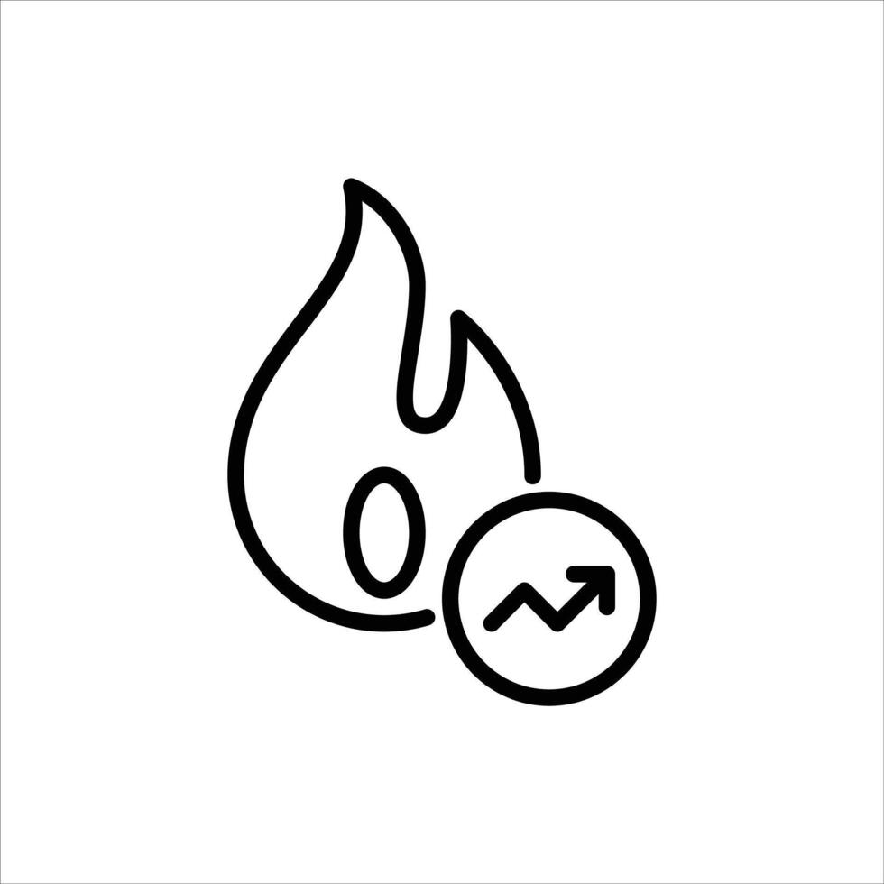 trending outline icon. viral black line illustration. vector