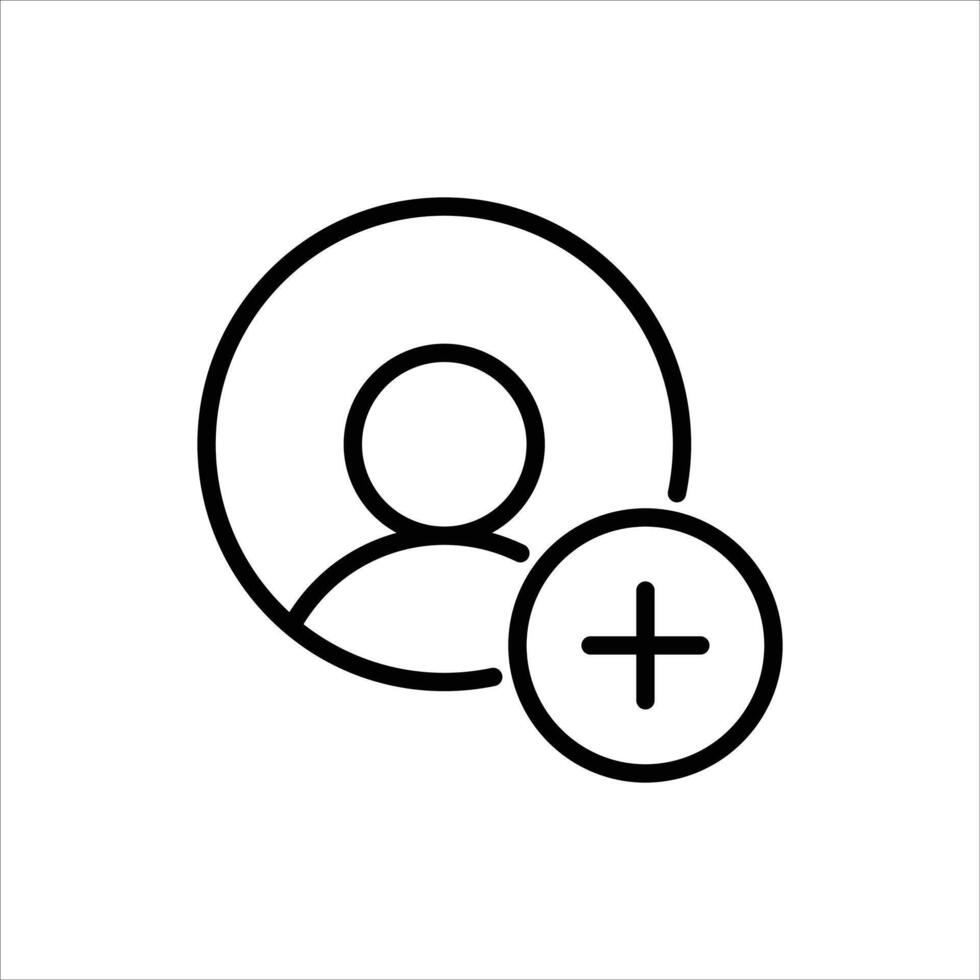 follow outline icon. subscribe black line illustration. vector