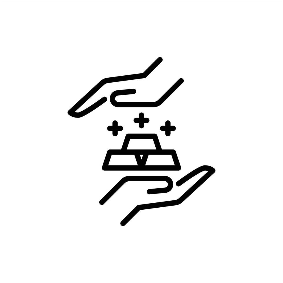 wealth management outline icon. wealth black line illustration. vector