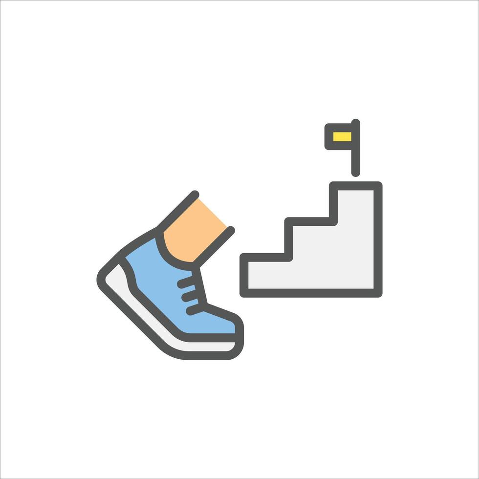 challenge filled outline icon. challenge color line illustration. vector