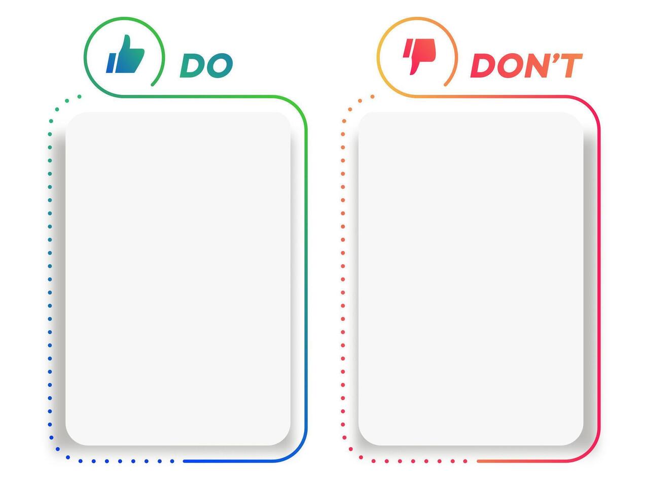 Do and dont infographic template for design vector