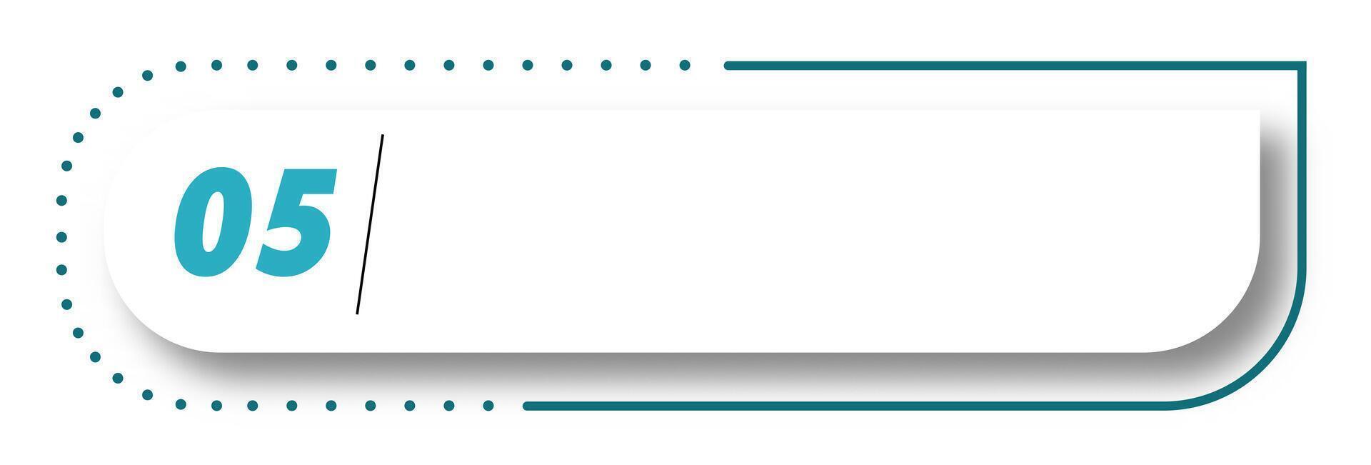 Bullet point number 5 list marker vector