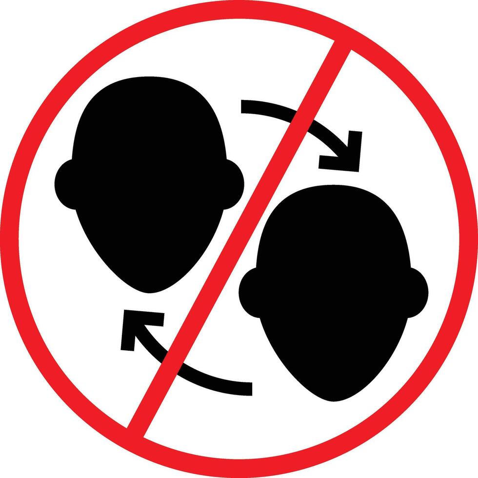 No Deepfake. Restriction Icon Symbol vector