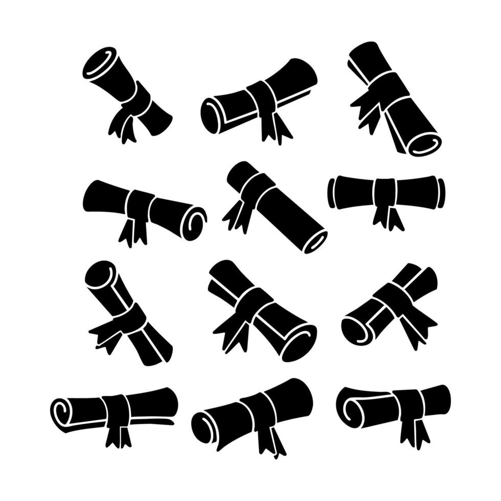 Scroll diploma icon style illustration vector