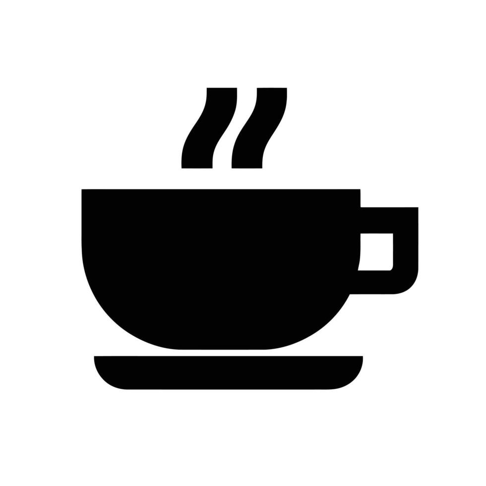Hot coffee cup icon simple design beverage cafe drink vector