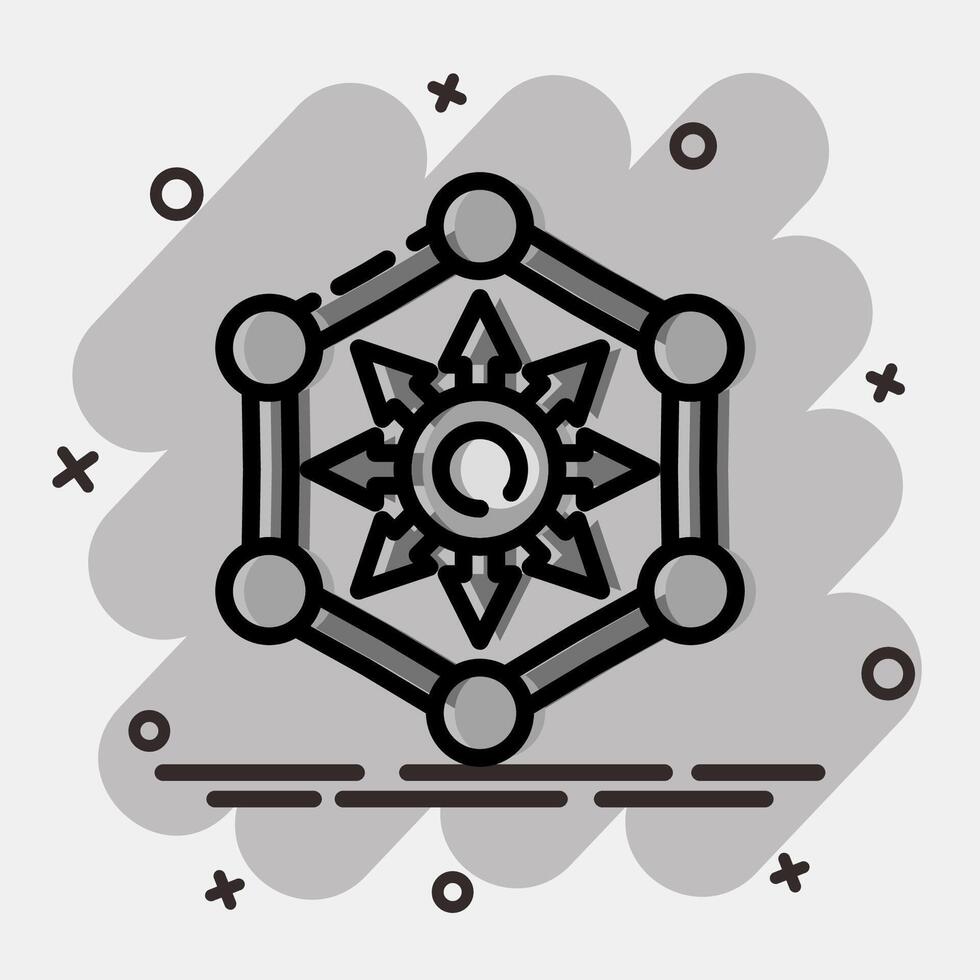 Icon defi. Crypto currency elements. Icon in comic style. vector
