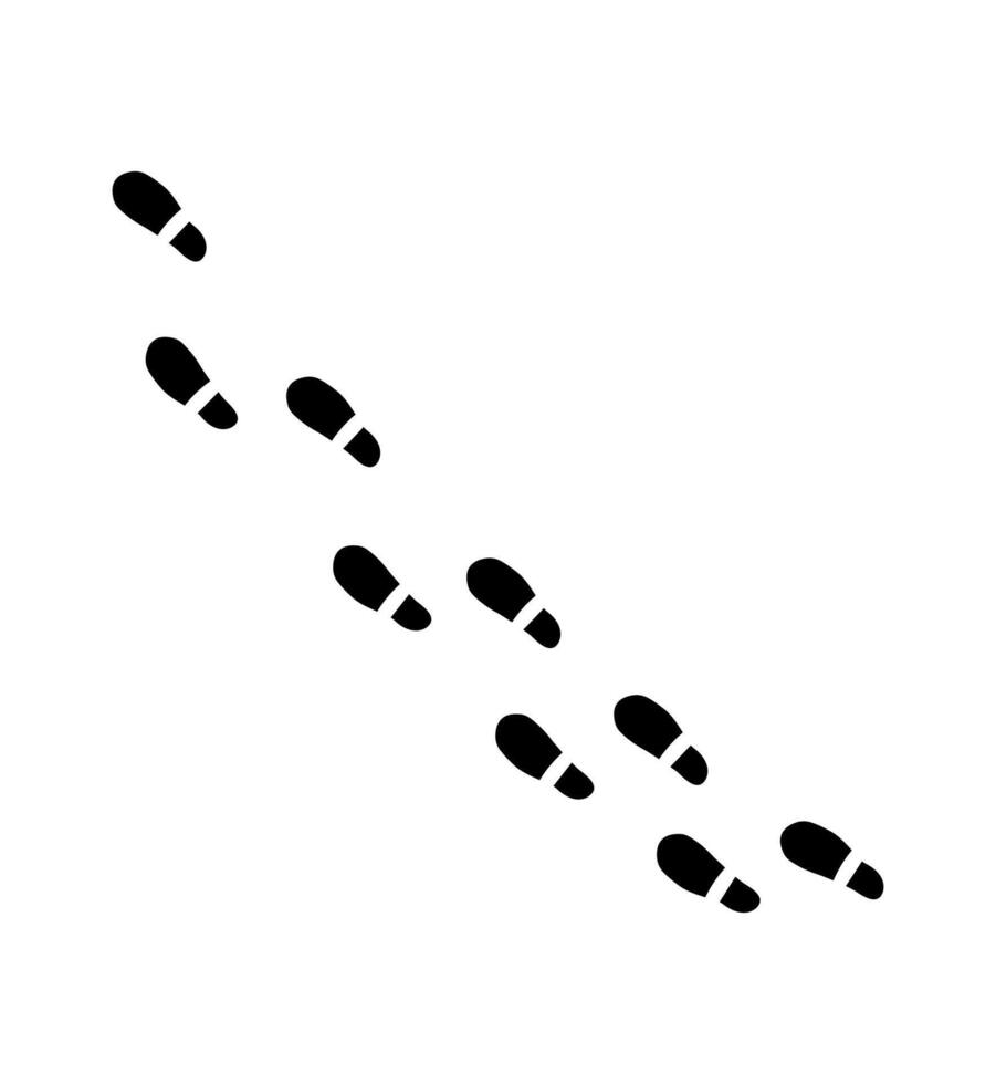 Human foot print icon. Human step tracks. vector