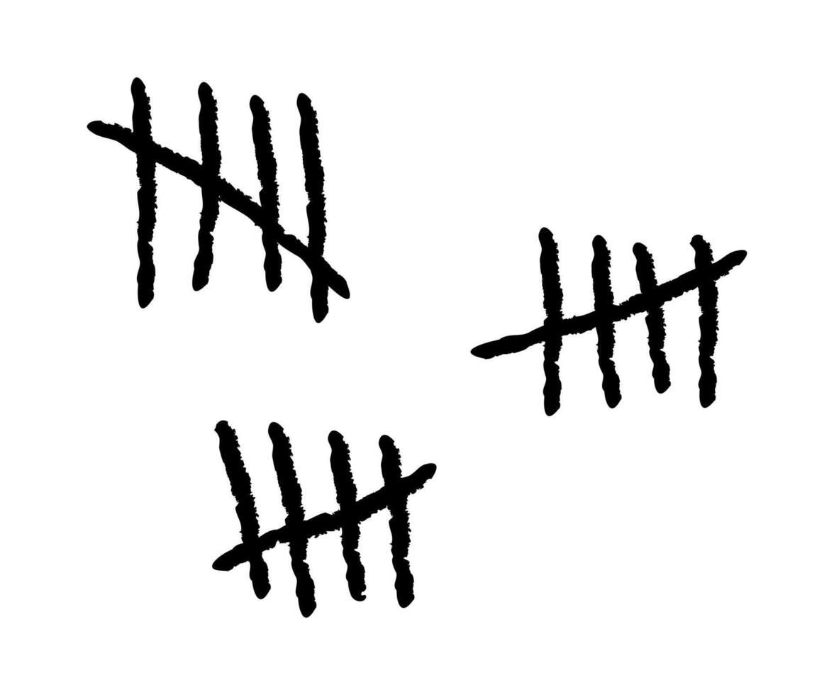 Doodle sketch style of Hand drawn Count bar cartoon. count stick doodle. vector