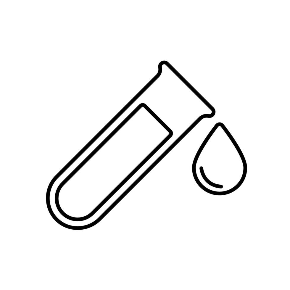 Icon a blood sample, isolated against a clean background vector