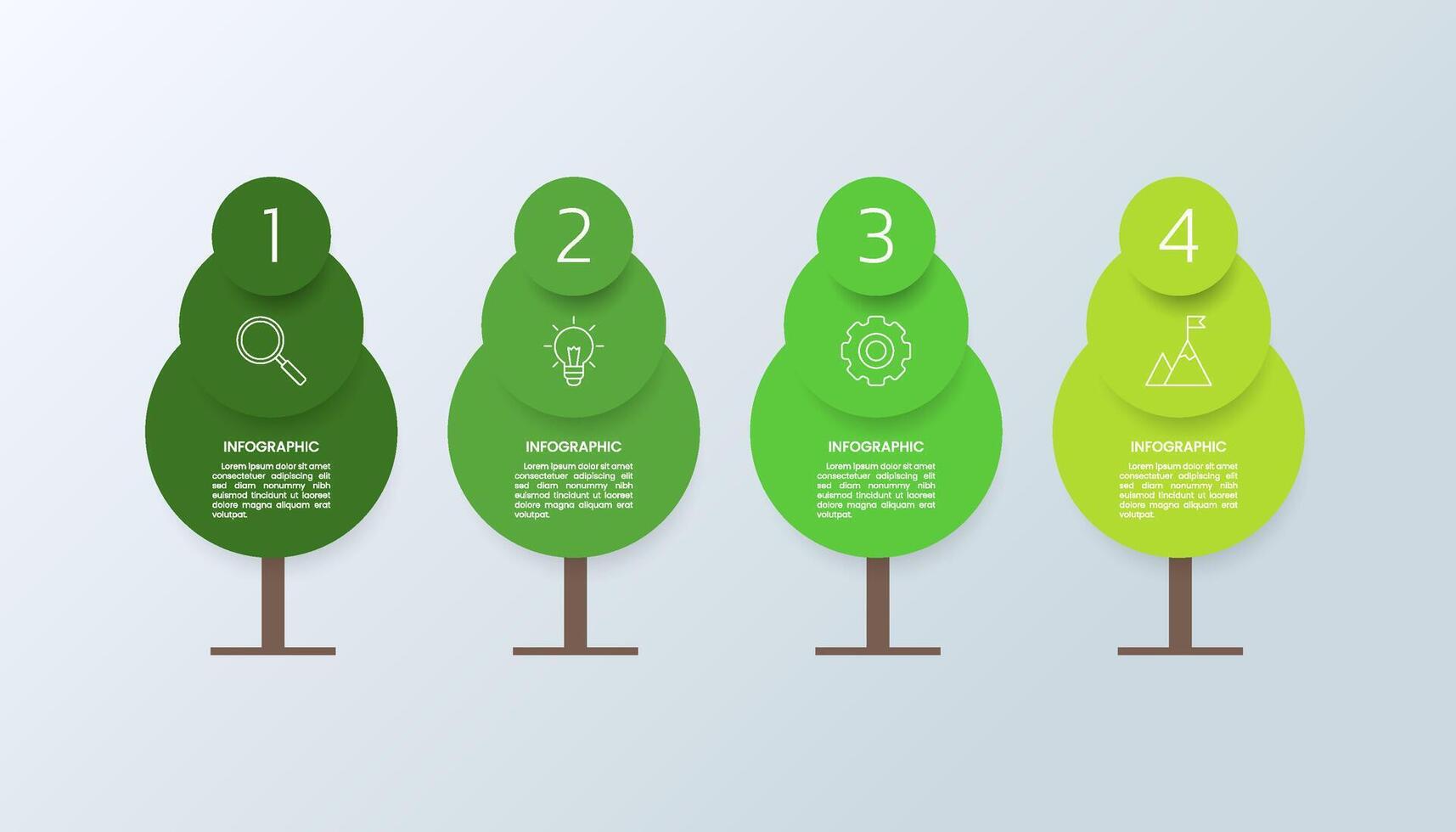 Infographic Tree Diagram Business Process Visualization vector
