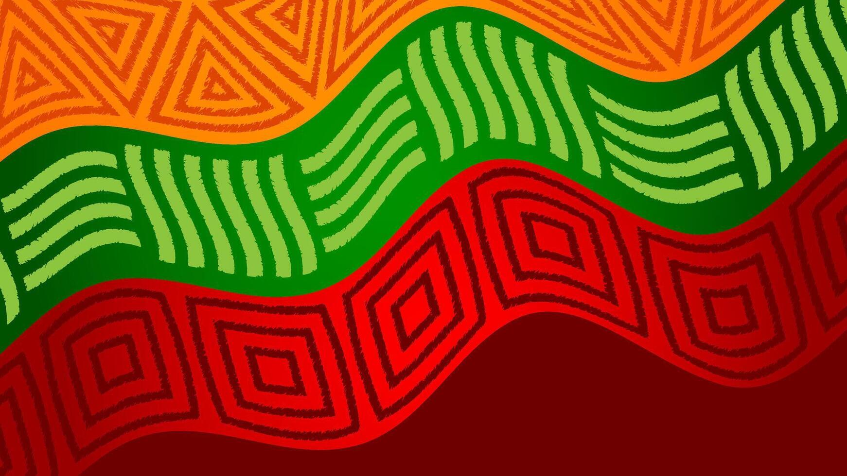 Juneteenth freedom day background with african pattern style banner illustration vector