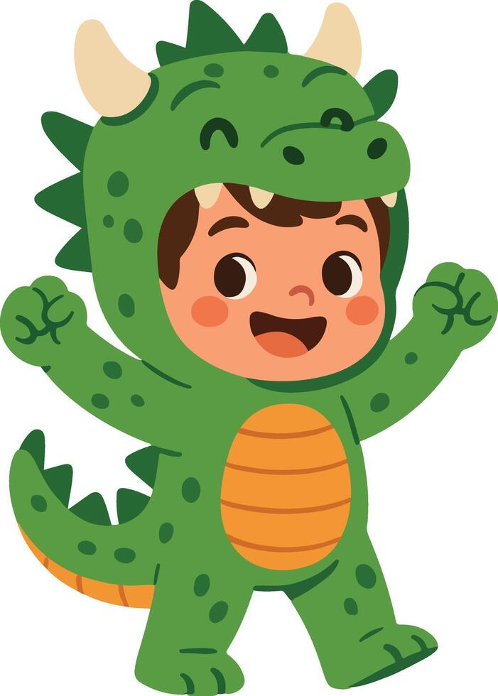 A cartoon green dragon wearing a hat and holding a sword vector