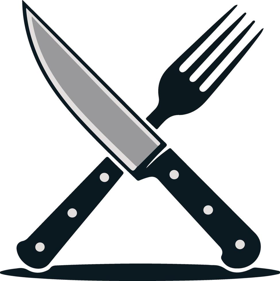 Knife and fork icon vector