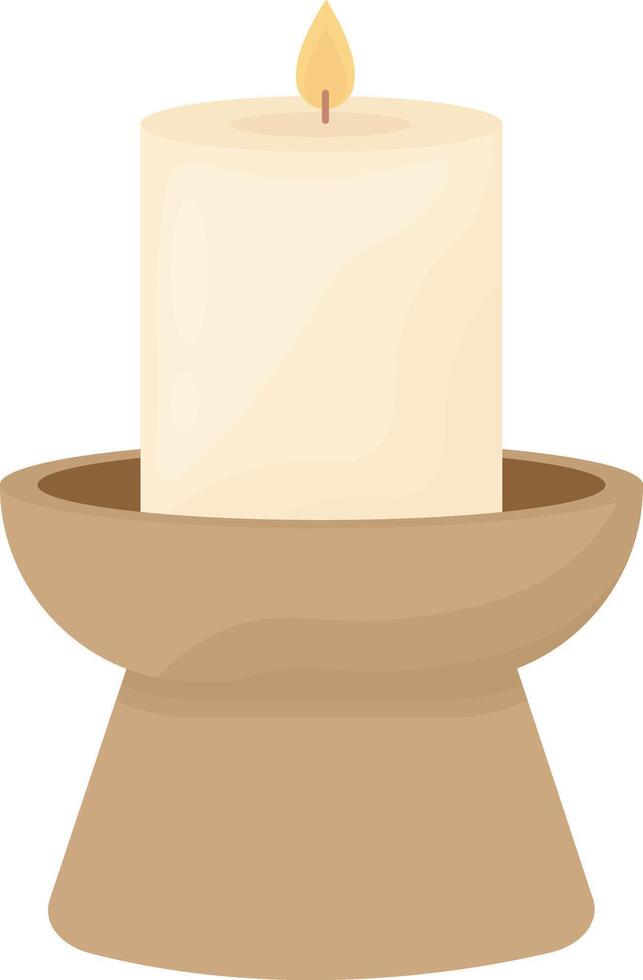 White Round Candle vector