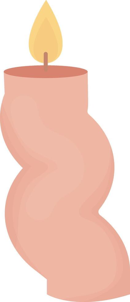 S-Shaped Pink Candle vector