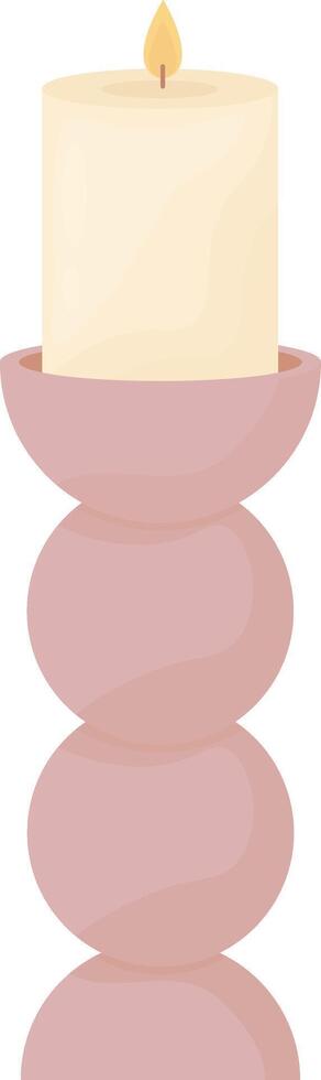 Pink Candle Holder vector