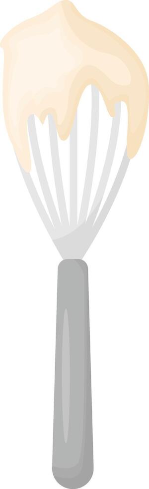 Whisk with Heavy Cream vector