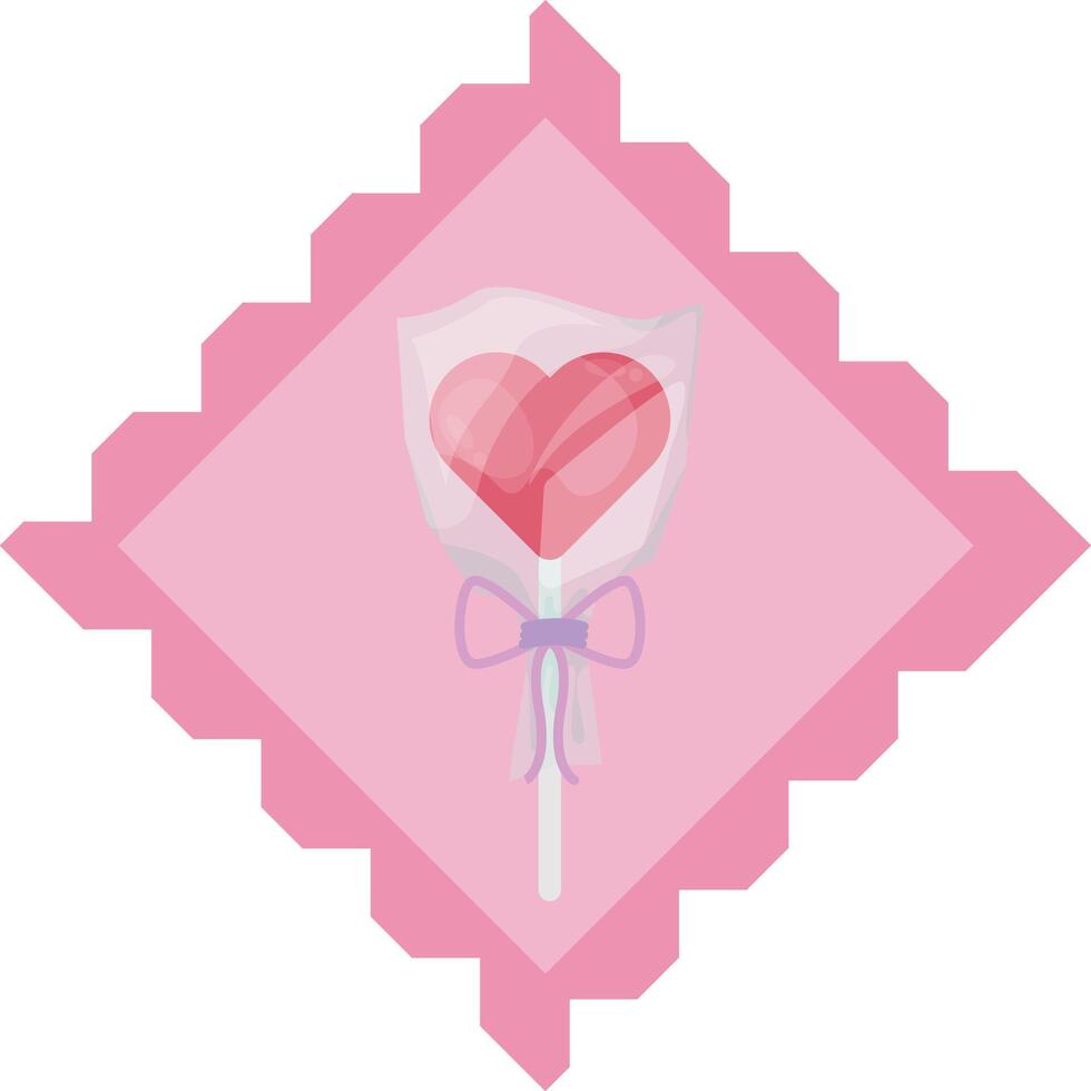 Valentine's Day Heart Treat Stamp vector