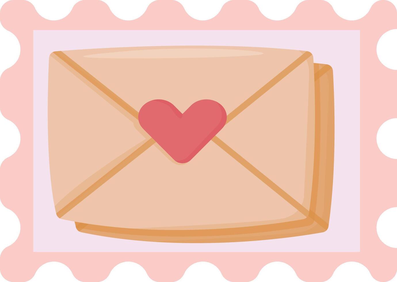Valentine's Day Heart Seal Stamp vector