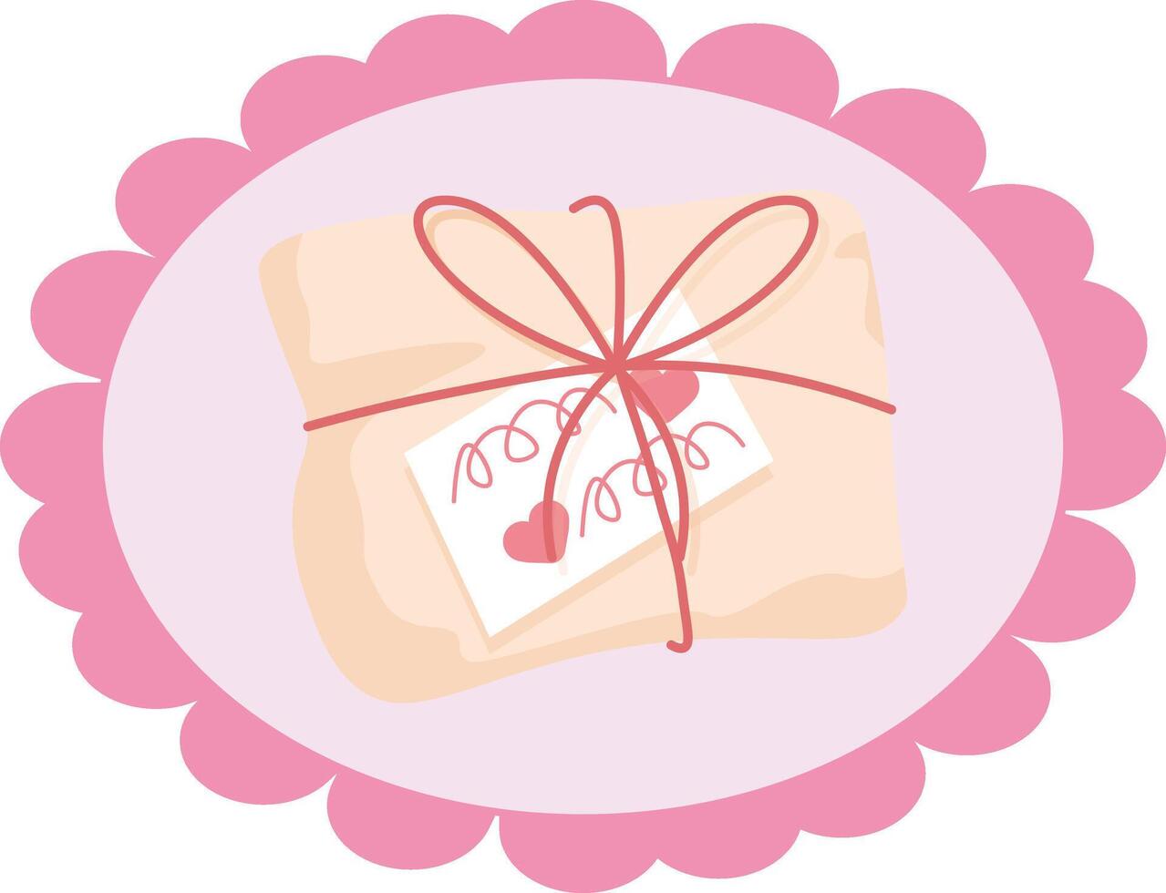 Valentine's Day Gift Box Stamp vector