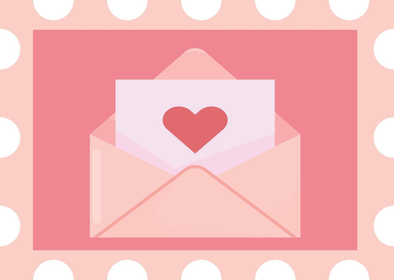 Valentine's Day Envelope with Heart vector