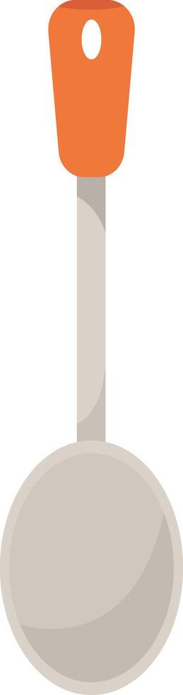 Cooking Ladle with Orange Handle vector
