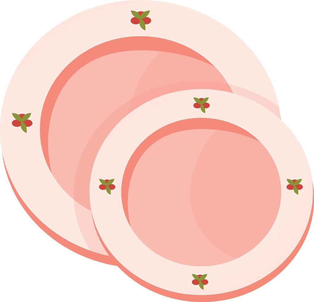 Stack of Pink Plates vector