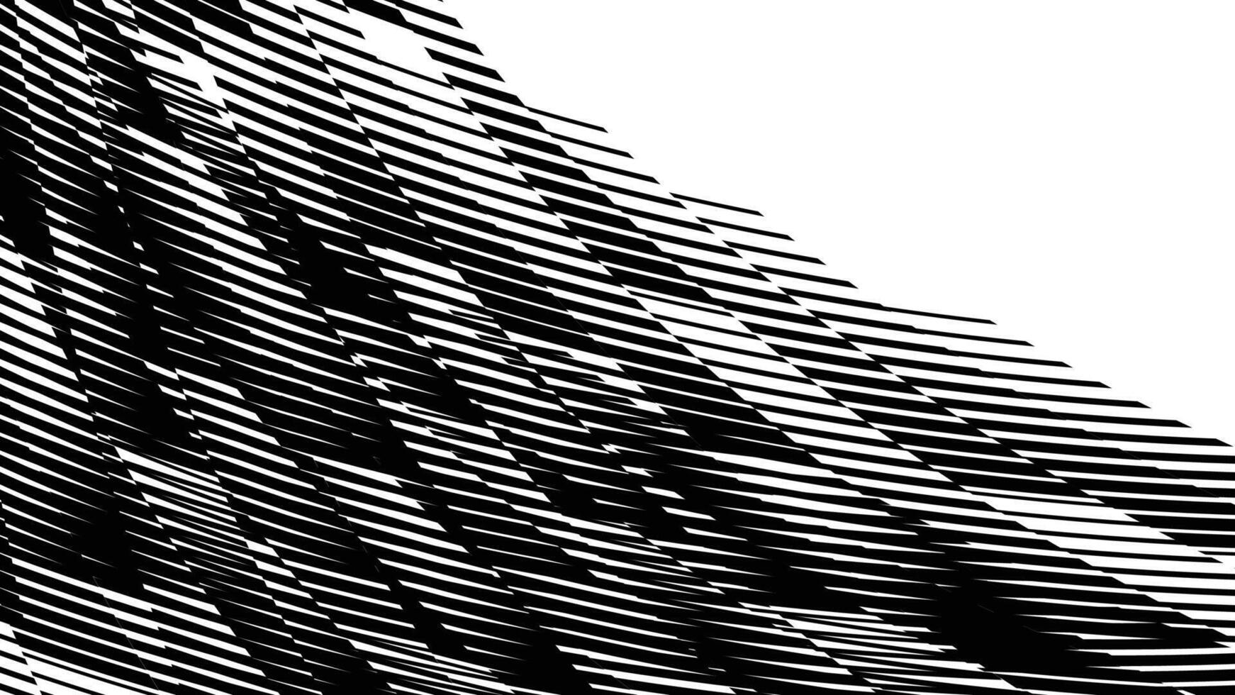 Abstract geometric seamless pattern with wave fading lines, tracks, halftone stripes. Extreme sport style illustration, urban art. Trendy monochrome graphic texture. Best pattern background. vector
