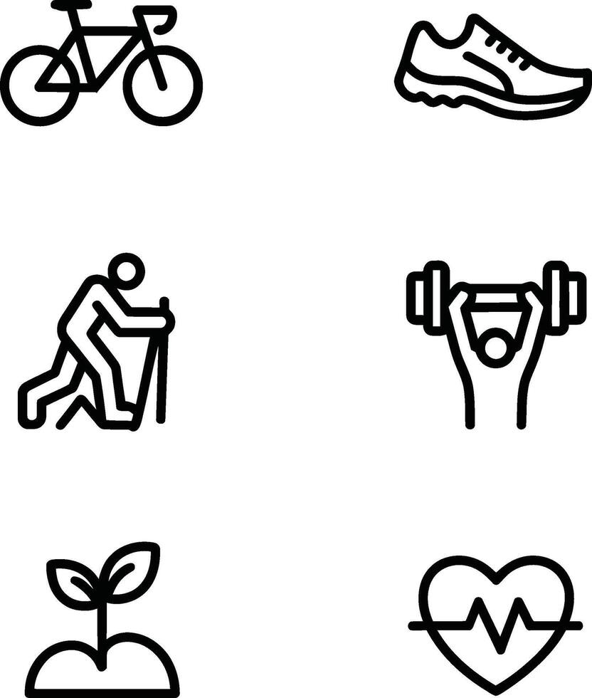 Various Forms of Healthy Lifestyle Activities vector