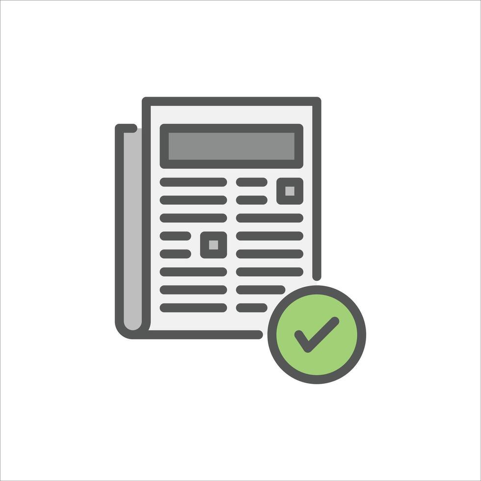fact news filled outline icon. truth color line illustration. vector