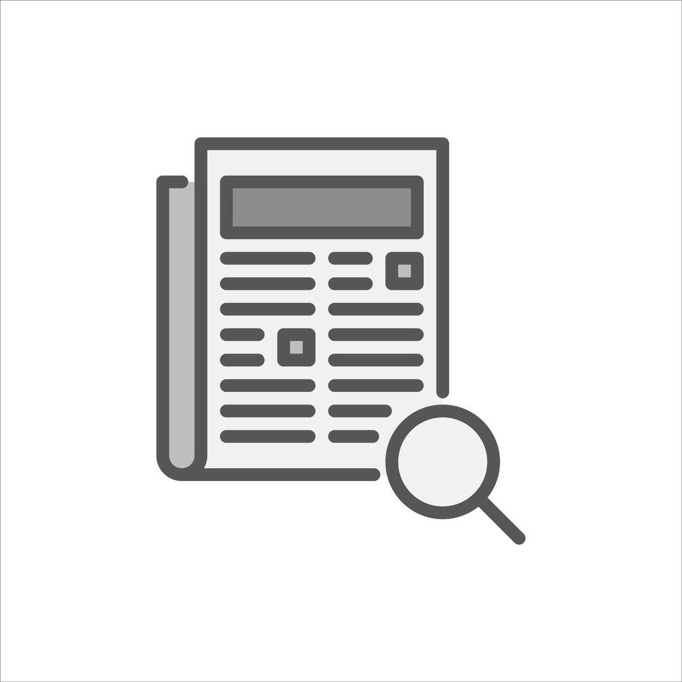 fact check filled outline icon. investigation color line illustration. vector