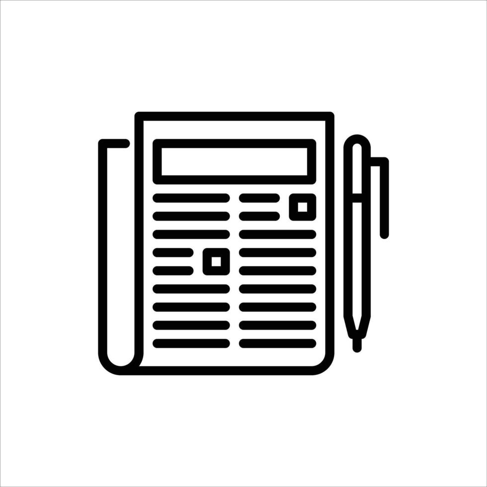 journalism outline icon. black line illustration. vector
